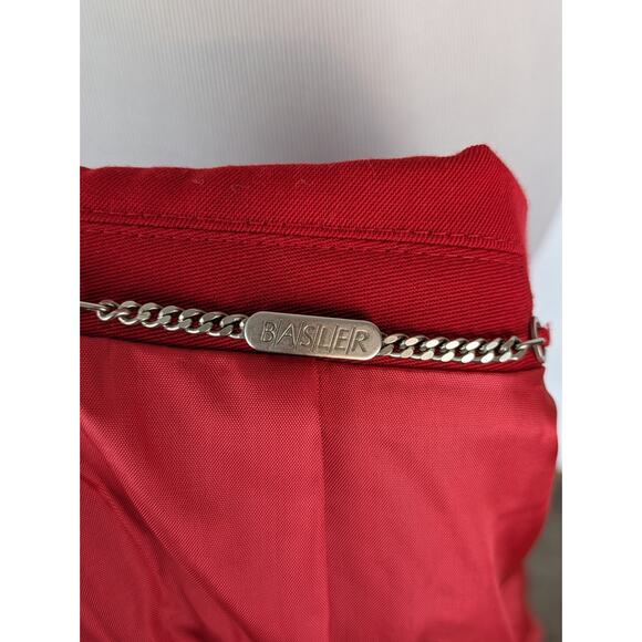 Basler Blazer Jacket Longline Wool Sophisticated Career Academia Red Size 6 - Picture 11 of 13